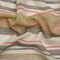 1 Yard Beige Gray and Pink Barcode Stripes Linen and Cotton Gauzy Woven Fabric 63 inch Width
